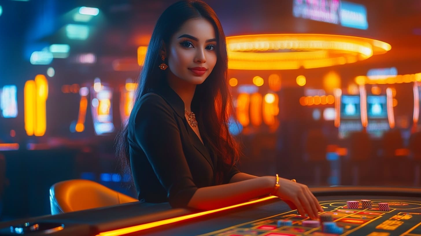 Live casino dealer hosting blackjack game on JILIHOT